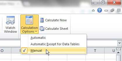 how to turn off automatic calculations in excel for mac