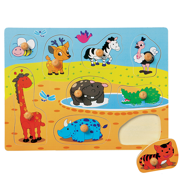 slide puzzle wild animals